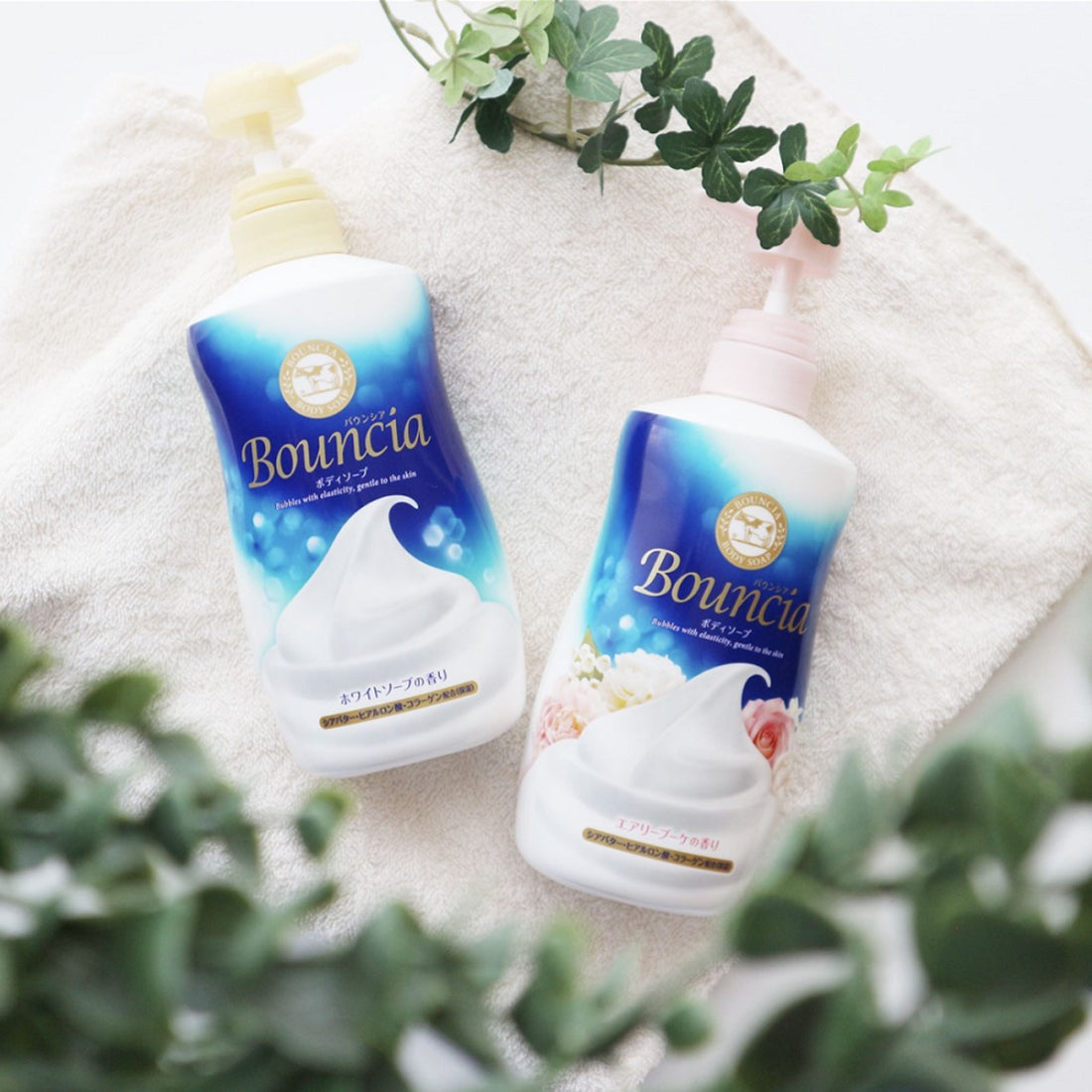 COW BRAND Bouncia Body Soap Refill - White Bouquet (400ml)