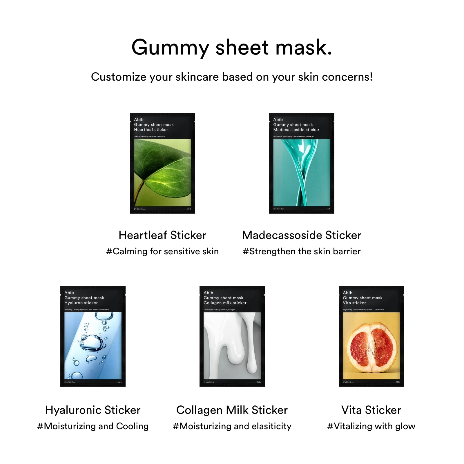 Abib Gummy Sheet Mask Madecassoside Sticker
