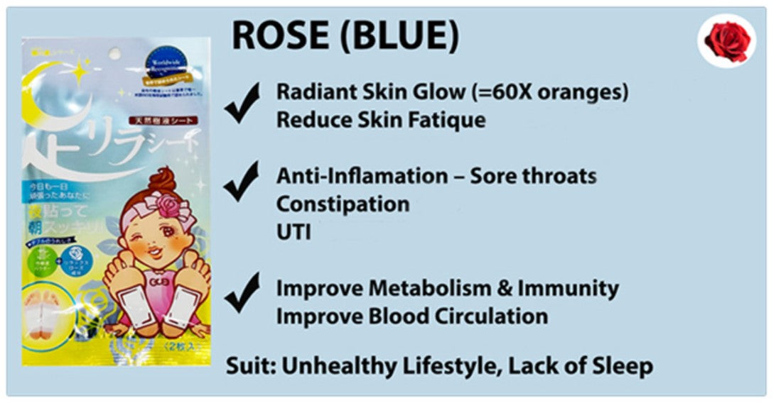 Ashirira Foot Relax Sheet: Rose (2 PCs/ 1 BOX)