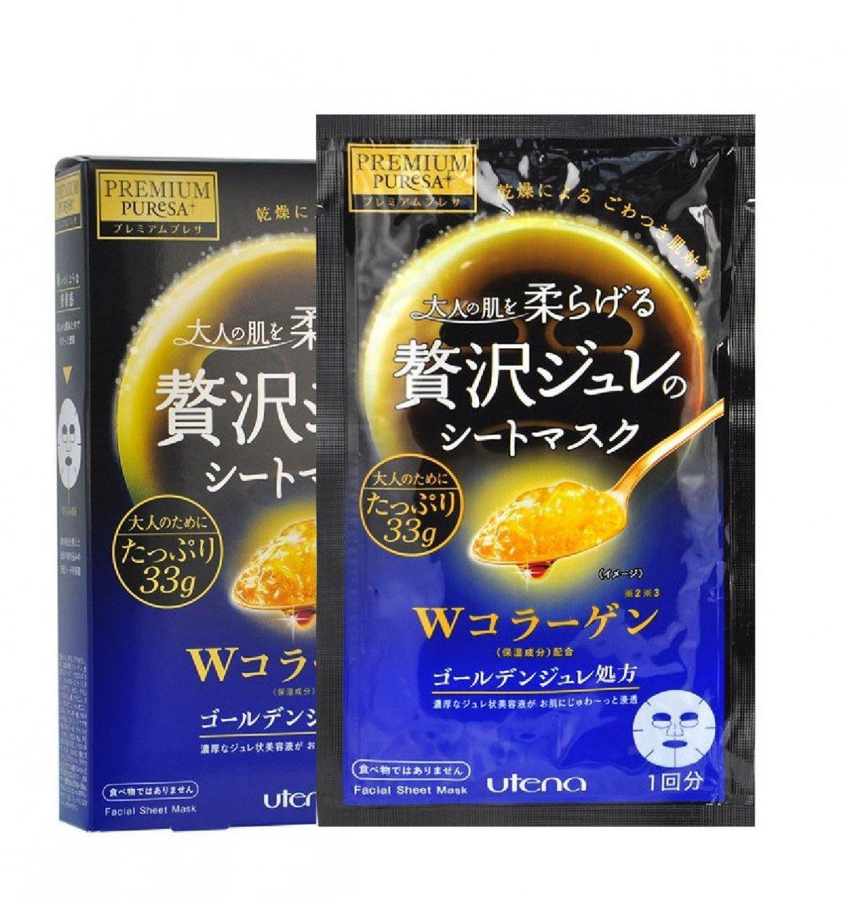 Utena Premium Puresa Golden Jelly Sheet Mask - Collagen (3x33g)