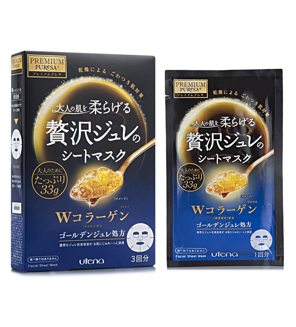Utena Premium Puresa Golden Jelly Sheet Mask - Collagen (3x33g)